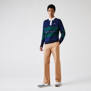 Pantalon Lacoste LIVE Five-Pocket Chino Hombre Beige | ZY1-76297X1