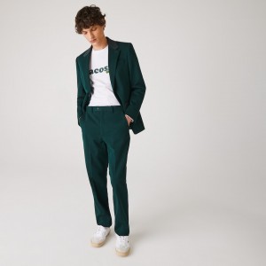Pantalon Lacoste LIVE Standard Fit Cotton Canvas Suit Hombre Verdes | ZM3-10331P9