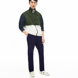 Pantalon Lacoste Regular Fit Cotton Gabardine Chino Hombre Azul Marino Azules | NV7-57765J3