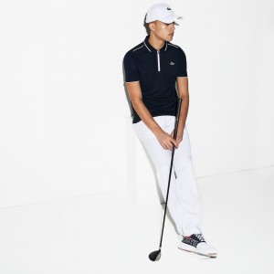 Pantalon Lacoste SPORT Technical Gabardine Golf Chino Hombre Blancos | GW4-08710V4