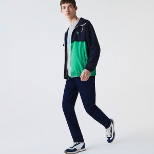 Pantalon Lacoste Hombre Azul Marino Azules Slim Fit Stretch Gabardine Chino XH1-53165X8