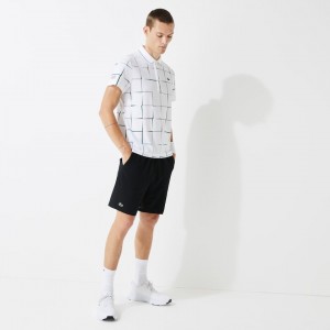 Short Lacoste SPORT Tennis Stretch Hombre Negros | OW7-10351K8