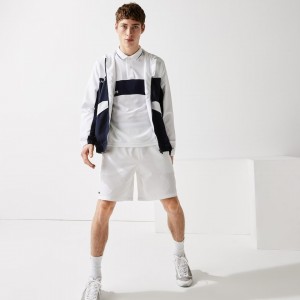 Short Lacoste SPORT Tennis Stretch Hombre Blancos | IH7-11741H8