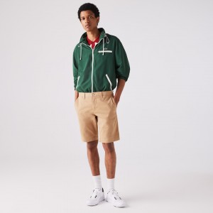 Short Lacoste Slim Fit Stretch Gabardine Hombre Beige | AA2-12171P7