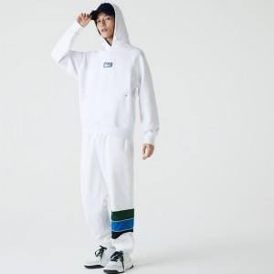 Sudaderas Lacoste Zip Pocket Hooded With Badge Hombre Blancos | WB6-96909O2