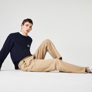 Sudaderas Lacoste x National Geographic Organic Cotton Hombre Azul Marino Azules Blancos | JJ7-00060O7