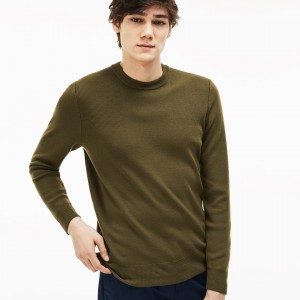 Suéteres Lacoste Crew Neck Technical Knit Hombre Beige | AZ2-33223D5