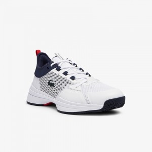 Tenis Lacoste AG-LT 21 Textile Hombre Blancos Coral | QU0-68226Y4