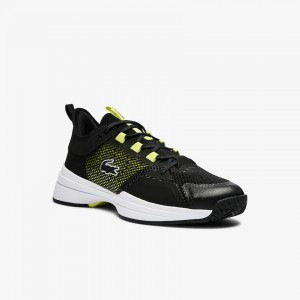 Tenis Lacoste AG-LT 21 Textile Hombre Negros Amarillos Claro | WZ5-36583S0