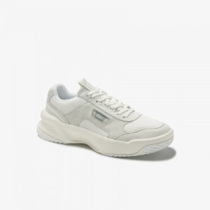 Tenis Lacoste Ace Lift Colourblock Leather Mujer Beige | SL5-41134W4
