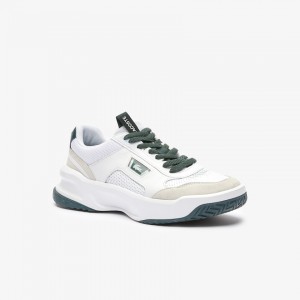 Tenis Lacoste Ace Lift Colourblock Leather Reflective Hombre Blancos Verdes Oscuro | AH7-51225V6