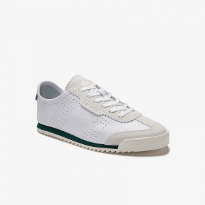 Tenis Lacoste Ascenta Leather and Suede Mujer Blancos | SJ0-27612W6