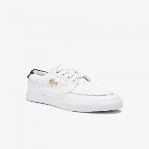 Tenis Lacoste Bayliss Deck Leather Hombre Blancos | GL7-01070P6