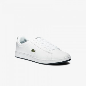 Tenis Lacoste Carnaby Evo Leather Hombre Blancos | JF2-39963H9
