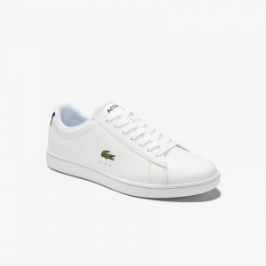 Tenis Lacoste Carnaby Evo Mesh-lined Leather Mujer Blancos | BJ6-02770F4
