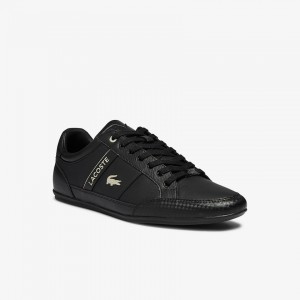 Tenis Lacoste Chaymon Synthetic and Leather Hombre Negros | KY3-00140U0