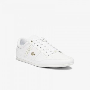 Tenis Lacoste Chaymon Synthetic and Leather Hombre Blancos Blancos | QG7-83258Q6