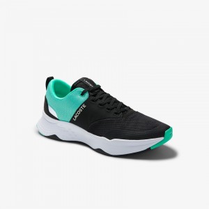 Tenis Lacoste Court-Drive Plus Textile Hombre Negros Turquesa | SB1-33593Y8