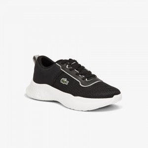 Tenis Lacoste Niños Negros Court-Drive Textile Air Mesh HO8-20212P2