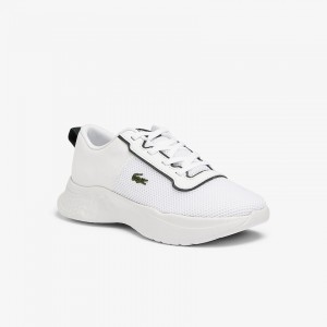 Tenis Lacoste Niños Blancos Verdes Oscuro Court-Drive Textile Air Mesh ND6-47234M2