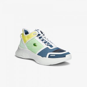 Tenis Lacoste Court-Drive Vantage Citrus-Pop Textile Hombre Azules Oscuro Blancos | IA2-22652J7