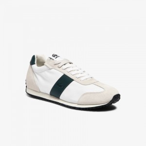 Tenis Lacoste Court Pace Textile Hombre Beige Verdes | AC3-46684Q4