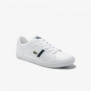 Tenis Lacoste Europa Leather Hombre Blancos | GF2-79377M3
