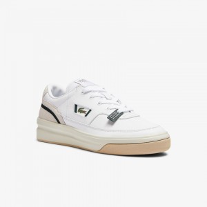 Tenis Lacoste G80 Leather and Suede Hombre Blancos | GK3-97749Y5