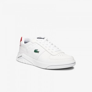 Tenis Lacoste Game Advance Leather Hombre Blancos Beige | KZ2-60496T0