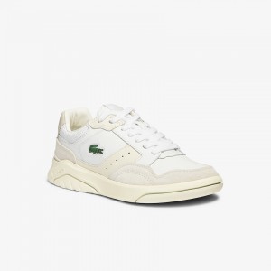 Tenis Lacoste Game Advance Luxe Leather and Suede Mujer Blancos Blancos | AW3-14481U1