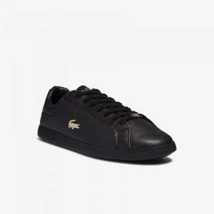 Tenis Lacoste Graduate Leather and Synthetic Hombre Negros | ZH6-05110L0