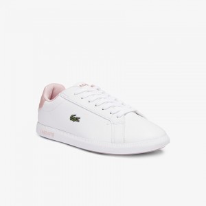 Tenis Lacoste Niños Blancos Rosas Graduate Synthetic CP1-06120D0