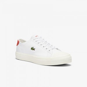 Tenis Lacoste Gripshot Leather Hombre Blancos Beige | UW5-57505D1