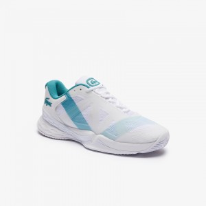 Tenis Lacoste LC Scale L20 Textile and Synthetic Hombre Blancos Turquesa | CV2-45464W9