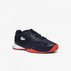 Tenis Lacoste LC Scale Roland Garros Textile Hombre Azul Marino Rojos | OJ4-10351O3