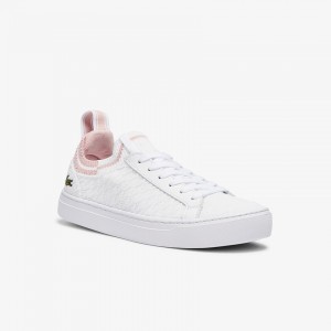 Tenis Lacoste La Piquée Textile Mujer Blancos Rosas | TR7-07170L9