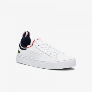Tenis Lacoste La Piquée Textile Mujer Blancos Beige | BR4-26092J4