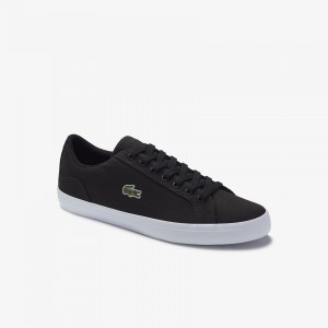 Tenis Lacoste Lerond Canvas Hombre Negros | AY1-30313T0