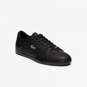 Tenis Lacoste Lerond Leather and Synthetic Hombre Negros | HG5-74887Y0