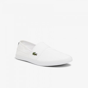 Tenis Lacoste Marice Canvas Slip-ons Hombre Blancos | OX1-93339S7