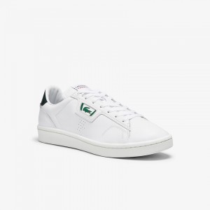 Tenis Lacoste Masters Classic Leather Hombre Blancos Verdes Oscuro | DT4-21972K8
