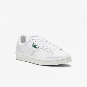 Tenis Lacoste Masters Classic Leather Mujer Blancos Grises | SB1-90379O5