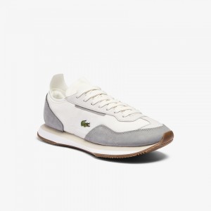 Tenis Lacoste Match Break Textile Mujer Blancos Grises | KY1-79977E1