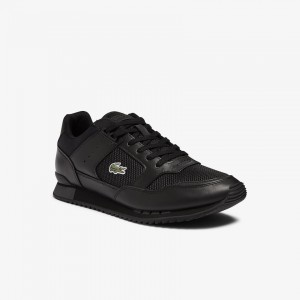 Tenis Lacoste Partner Piste Textile Hombre Negros | LZ1-05100G8
