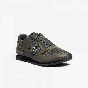 Tenis Lacoste Partner Piste Textile Hombre Kaki Kaki Claro | VI1-80678S3
