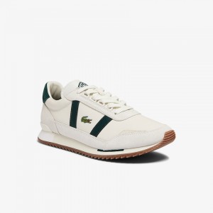 Tenis Lacoste Partner Retro Leather Hombre Blancos | AF7-09720C0