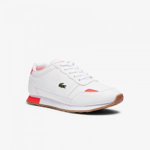 Tenis Lacoste Niños Blancos Beige Partner Textile GD8-65376G2