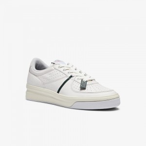 Tenis Lacoste Quantace Leather Hombre Blancos Beige | HF6-46234X5