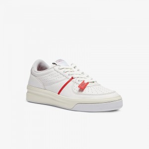 Tenis Lacoste Quantace Leather Hombre Rojos Blancos | VS8-51095V6