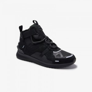 Tenis Lacoste Run Breaker Suede and Textile Mujer Negros Negros | SL6-72997A6
